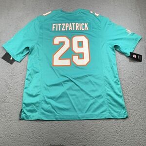 Miami Dolphins Football Jersey Mens Large Green NFL Nike On Field Fitzpatrick 29